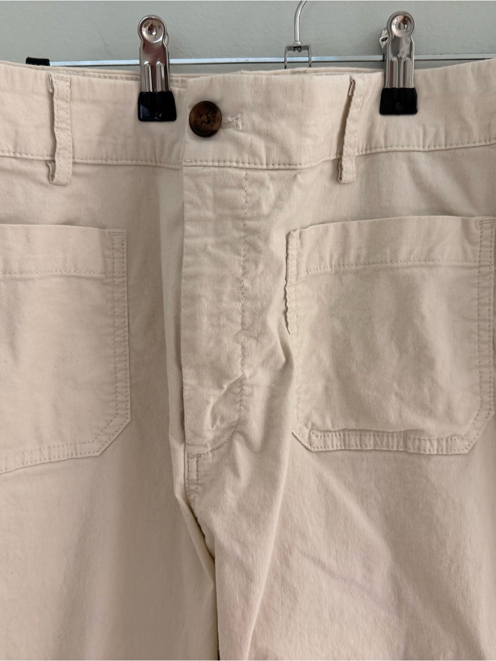 J. Crew Cream High-Rise trousers